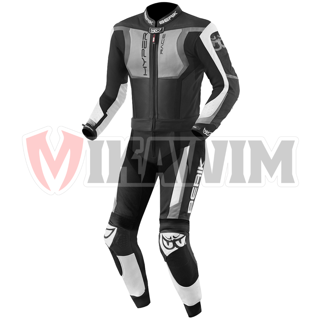 BERIK 2.0 HYPER RACE BLACK MOTORBIKE RACING LEATHER SUIT – Mikawim