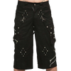 Gothic Metallic Shorts With Metal Decorations , bondage trouser, Gothic trousers, punk trousers