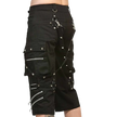 Gothic Metallic Shorts With Metal Decorations , bondage trouser, Gothic trousers, punk trousers