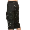 Gothic Metallic Shorts With Metal Decorations , bondage trouser, Gothic trousers, punk trousers