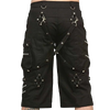 Gothic Metallic Shorts With Metal Decorations , bondage trouser, Gothic trousers, punk trousers