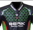 BERIK GREEN BLACK MOTORBIKE RACING LEATHER SUIT