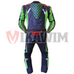 BERIK GREEN BLACK MOTORBIKE RACING LEATHER SUIT