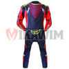 BERIK RED BLACK MOTORBIKE RACING LEATHER SUIT