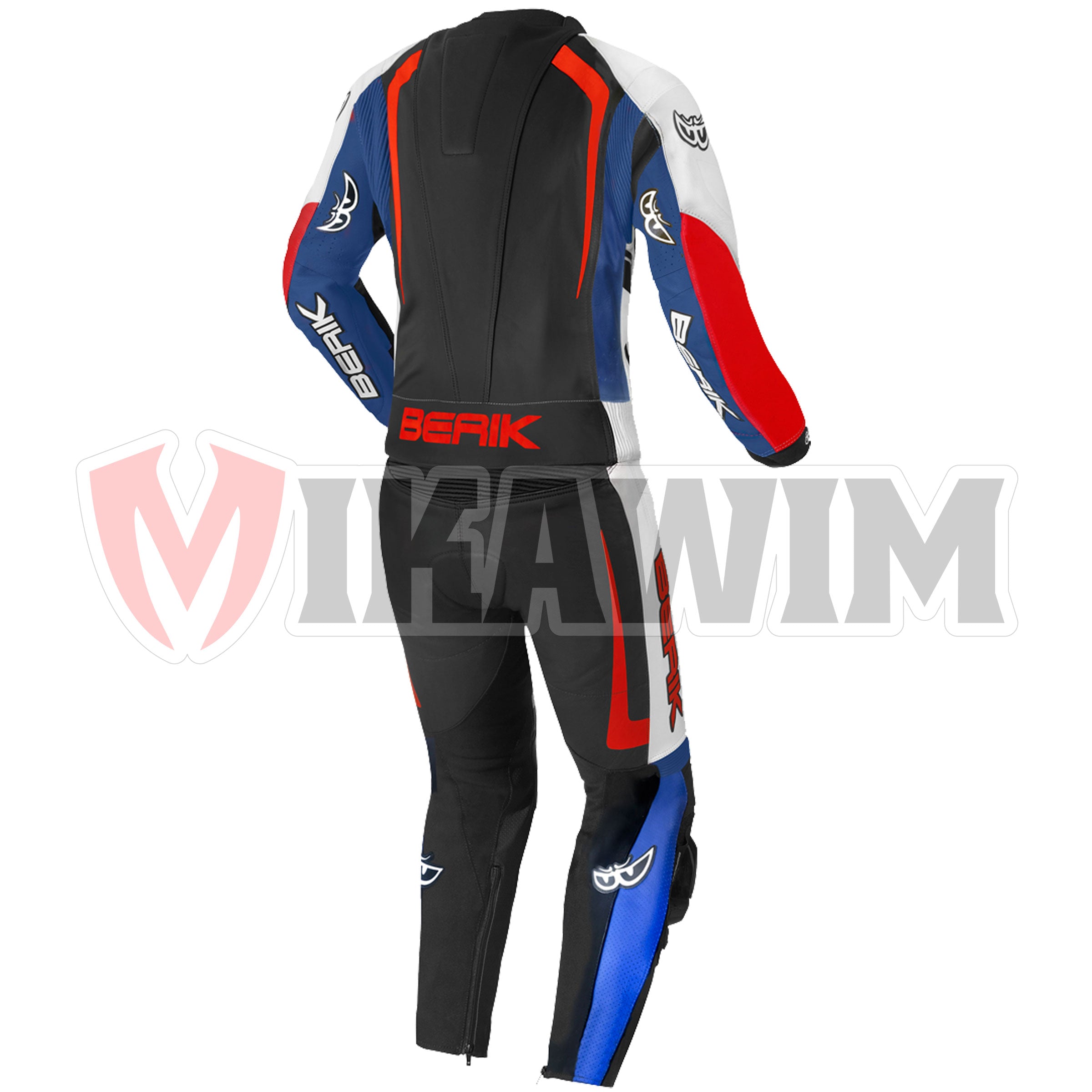 BERIK 2.0 BLUE RED MOTORBIKE RACING LEATHER SUIT