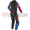 BERIK 2.0 BLUE RED MOTORBIKE RACING LEATHER SUIT