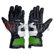 Kawasaki Motorbike Racing Leather Gloves