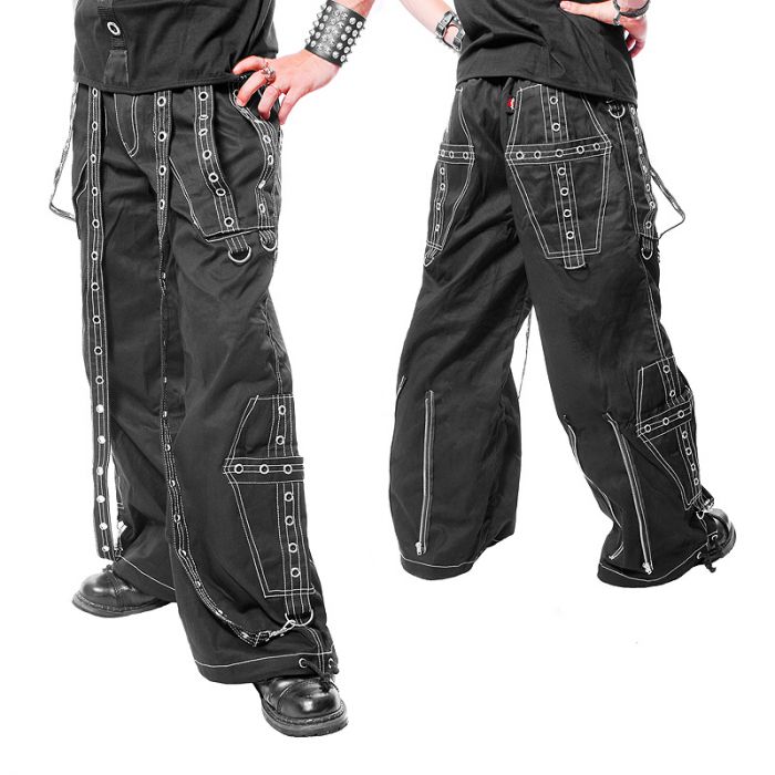 Bondage Coffin Stitch Black Cotton Pant