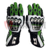 Kawasaki Motorbike Racing Leather Gloves