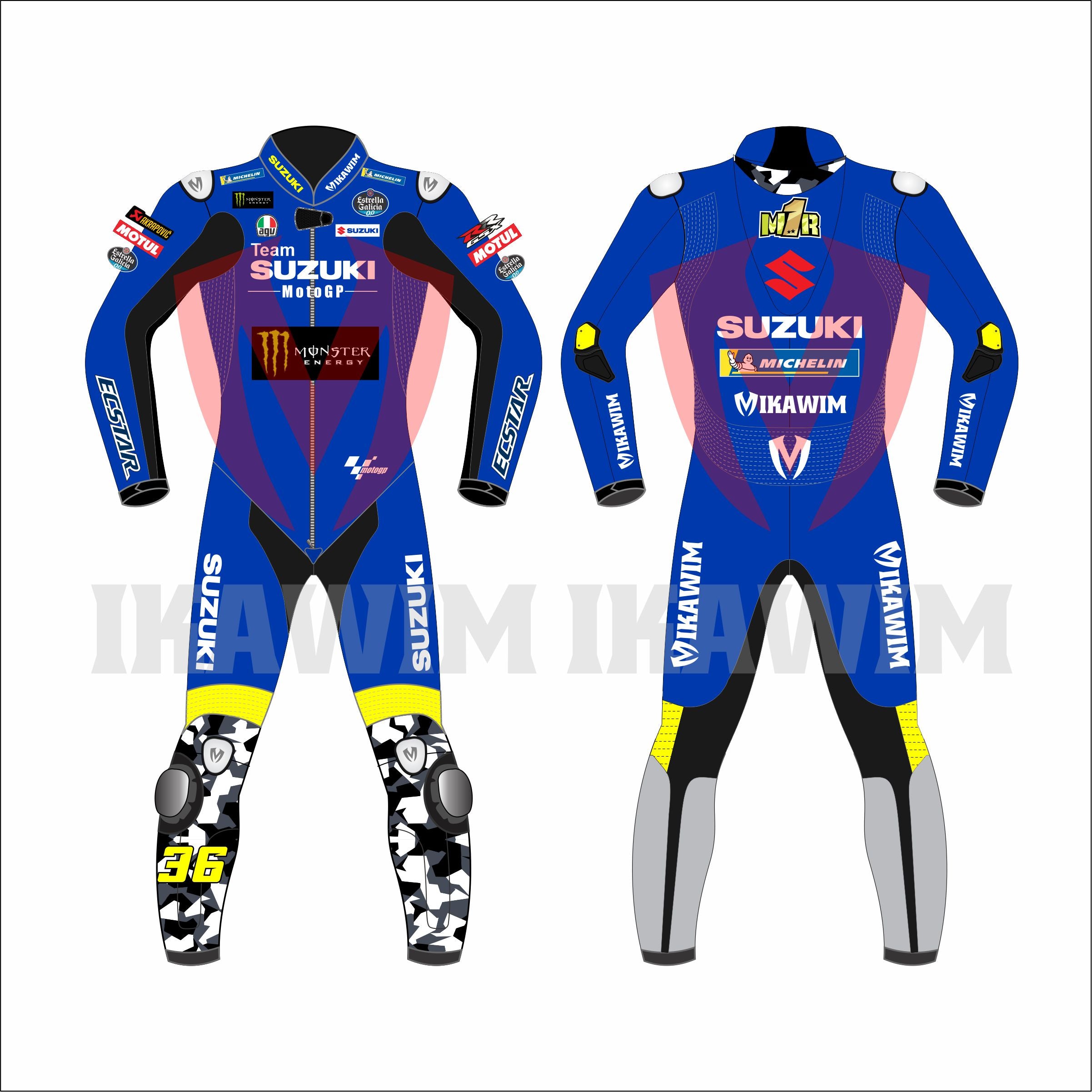 Joan Mir Suzuki MOTOGP 2022 Motrobike Racing Leather Suit