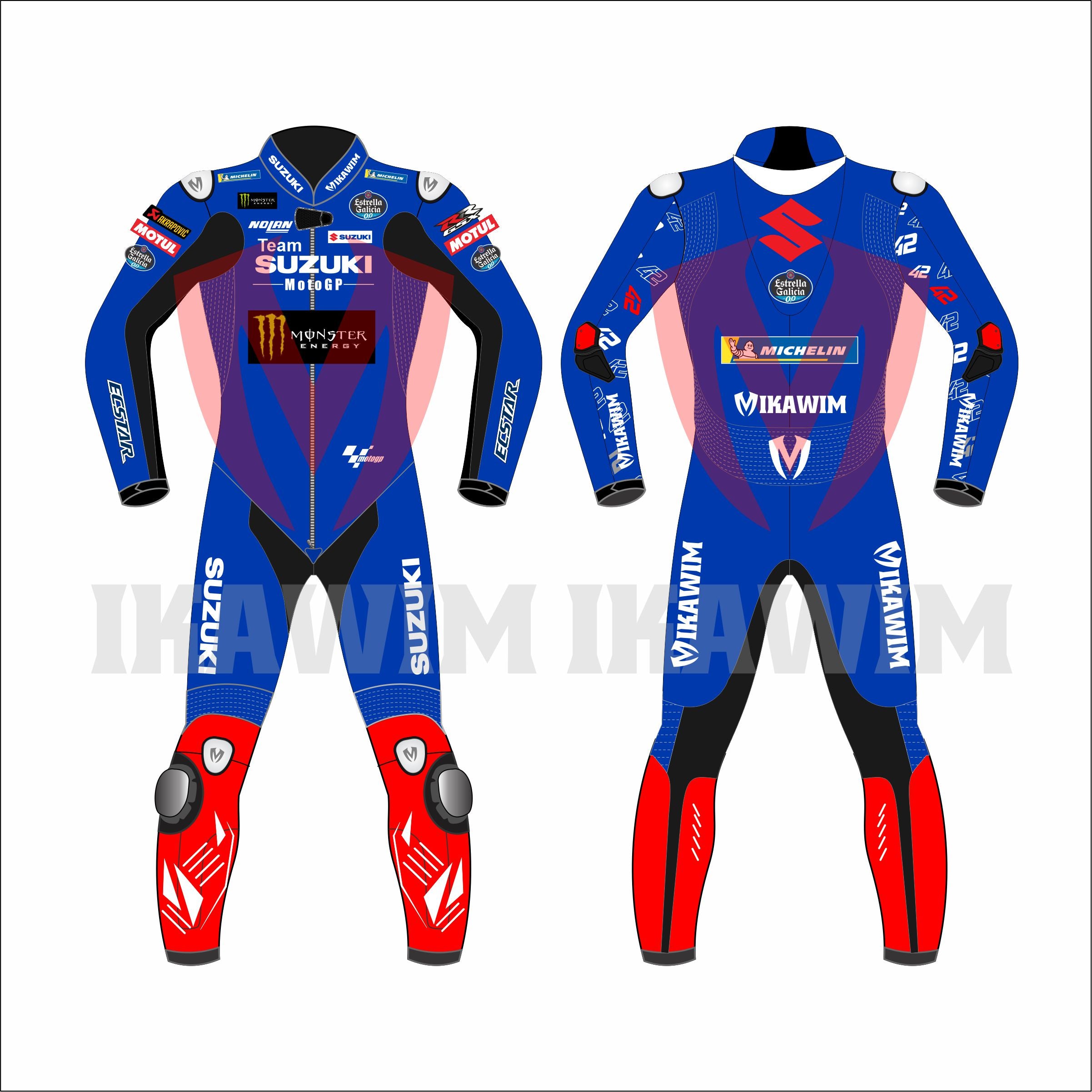 Alex Rins Suzuki Suit Motogp 2022 Motorbike Racing Leather Suit