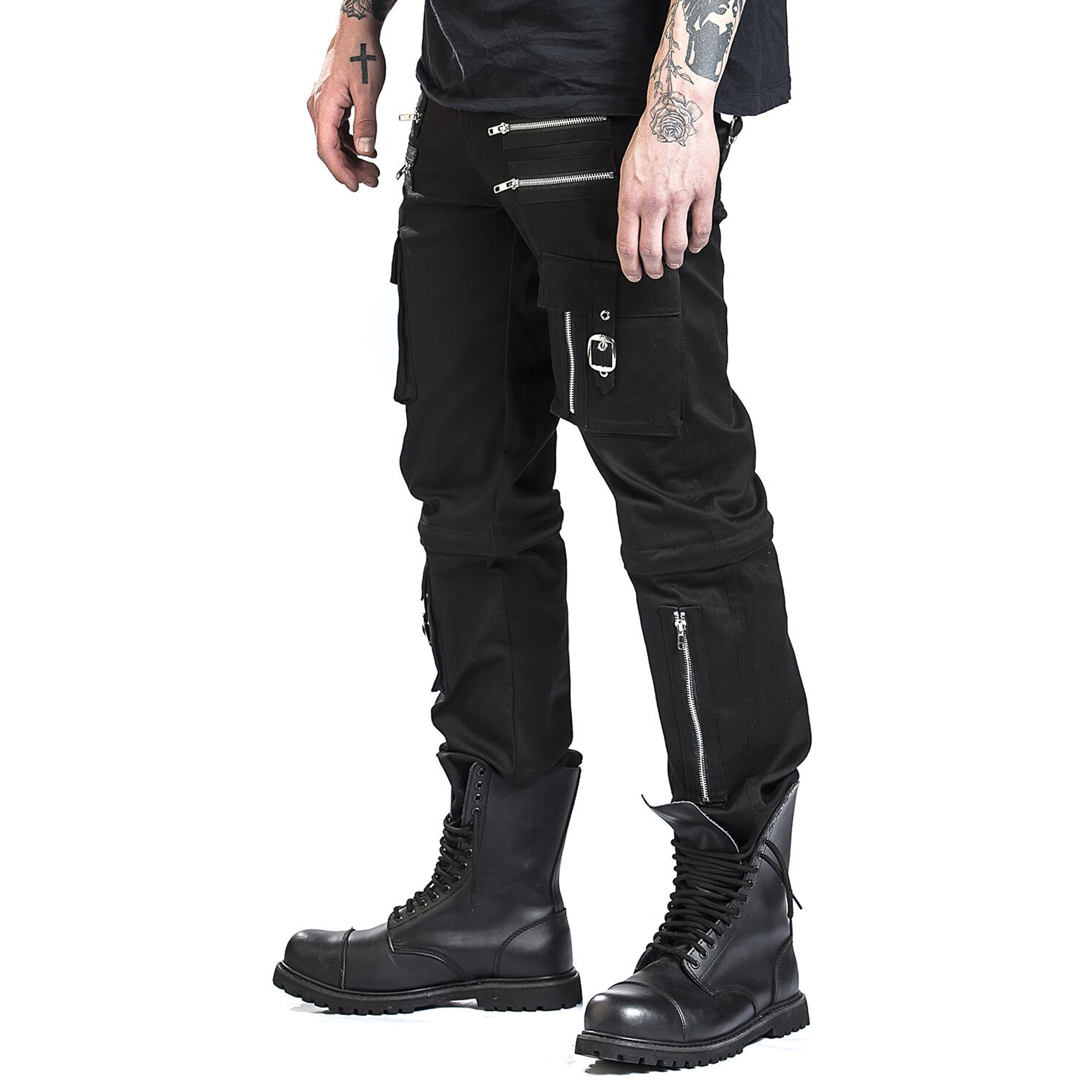 Basics Men Cotton black Straight Pants