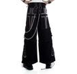 Bondage pants with a gray cross made of 100% cotton upper with a zipper, the legs can be separated