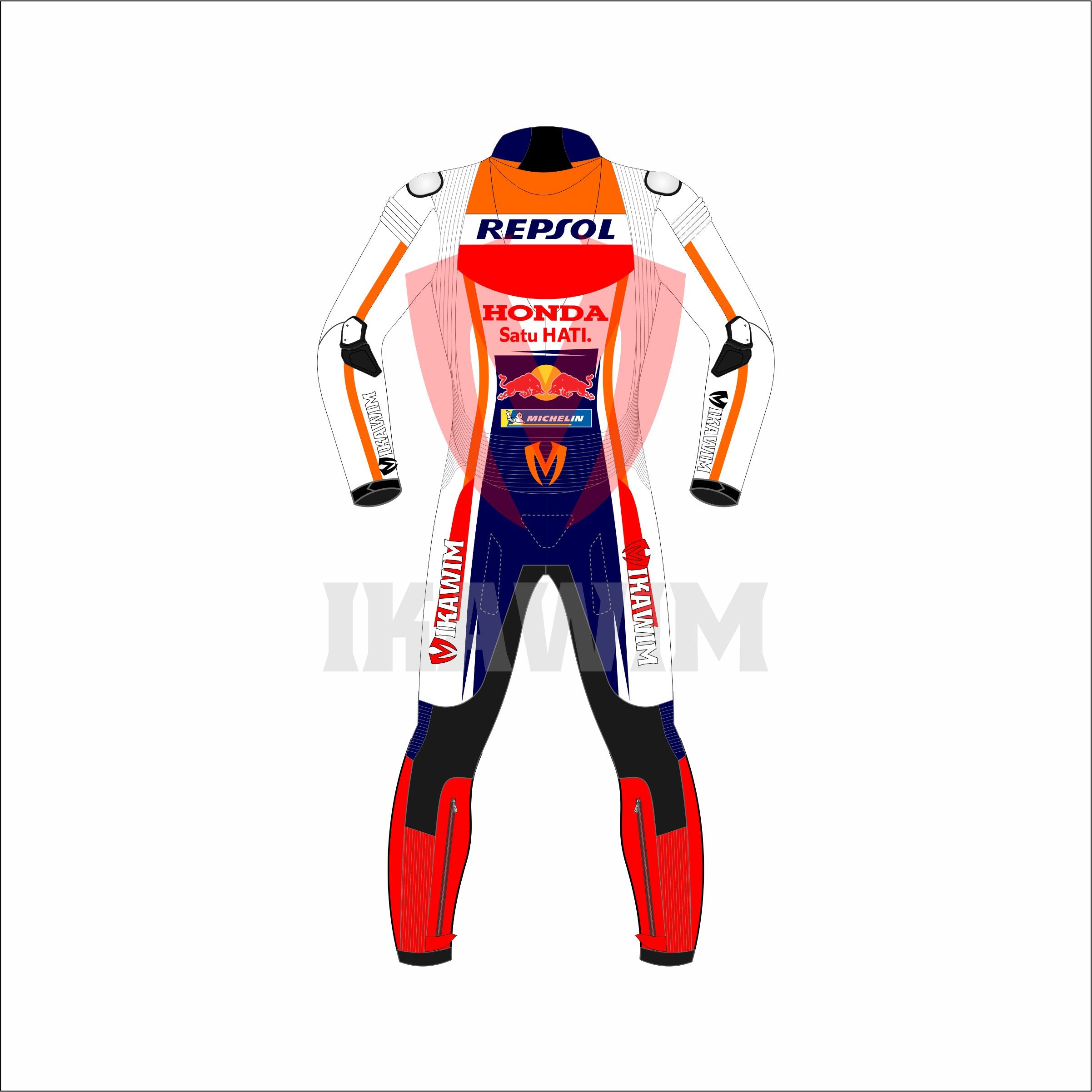 MARC MARQUEZ HONDA REPSOL RACE LEATHER SUIT 2021