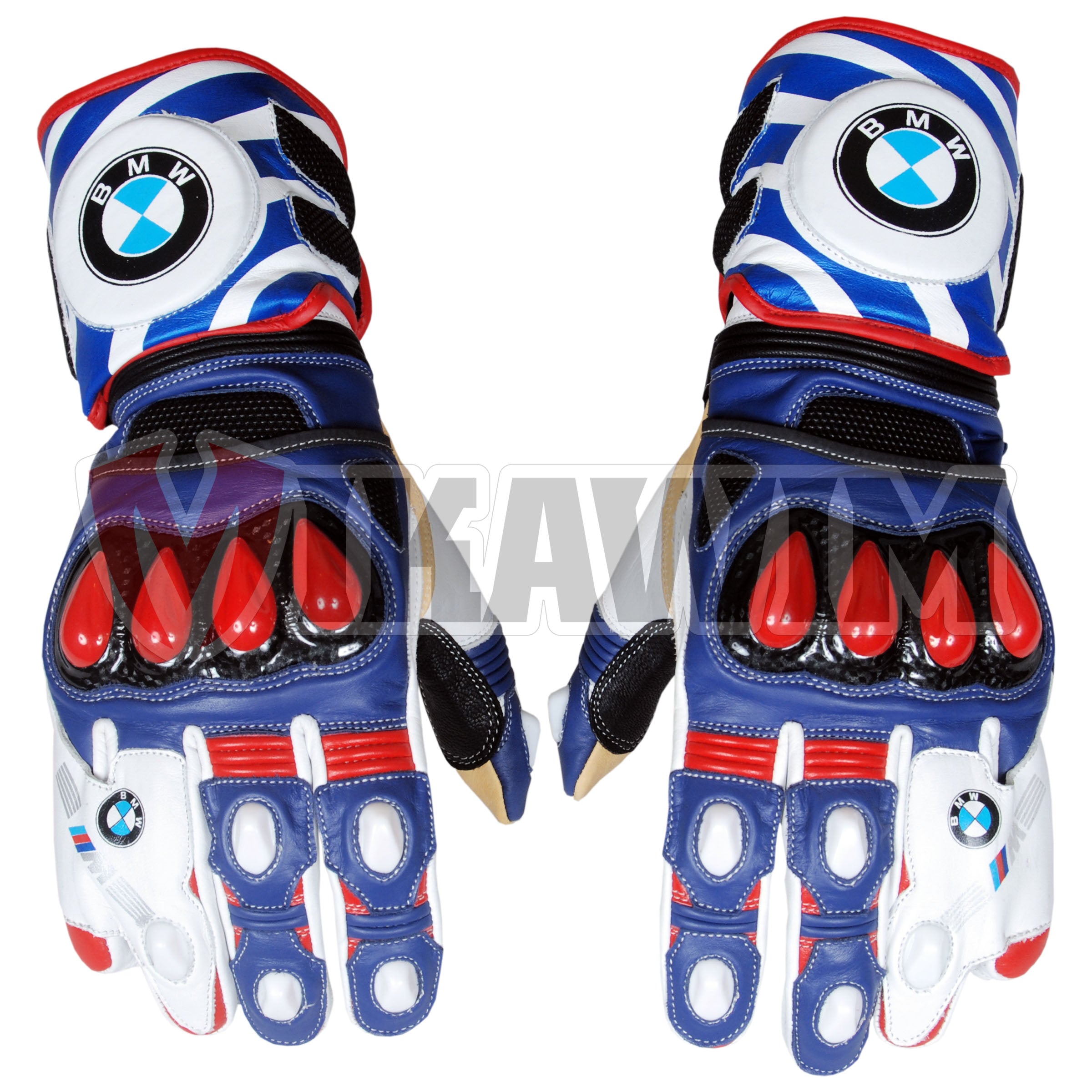 BMW Motorbike Racing Leather Gloves