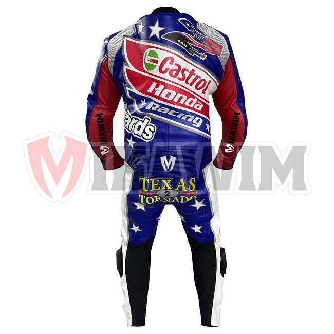 Colin Edwards Castrol WSBK Motorbike Leather Racing Suit Available In All Sizes