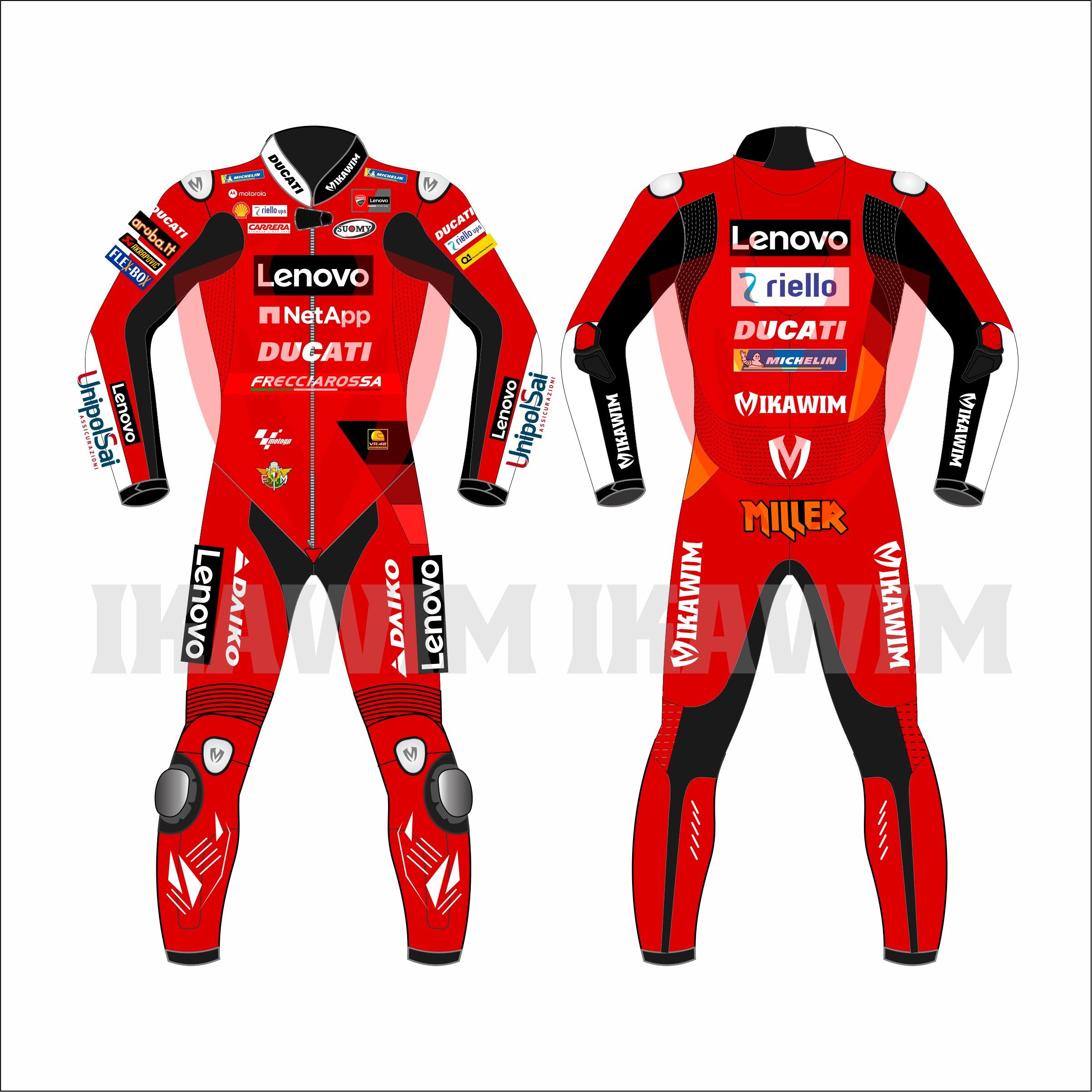 DUCATI JACK MILLER 2022 MOTOR BIKE RACING SUIT