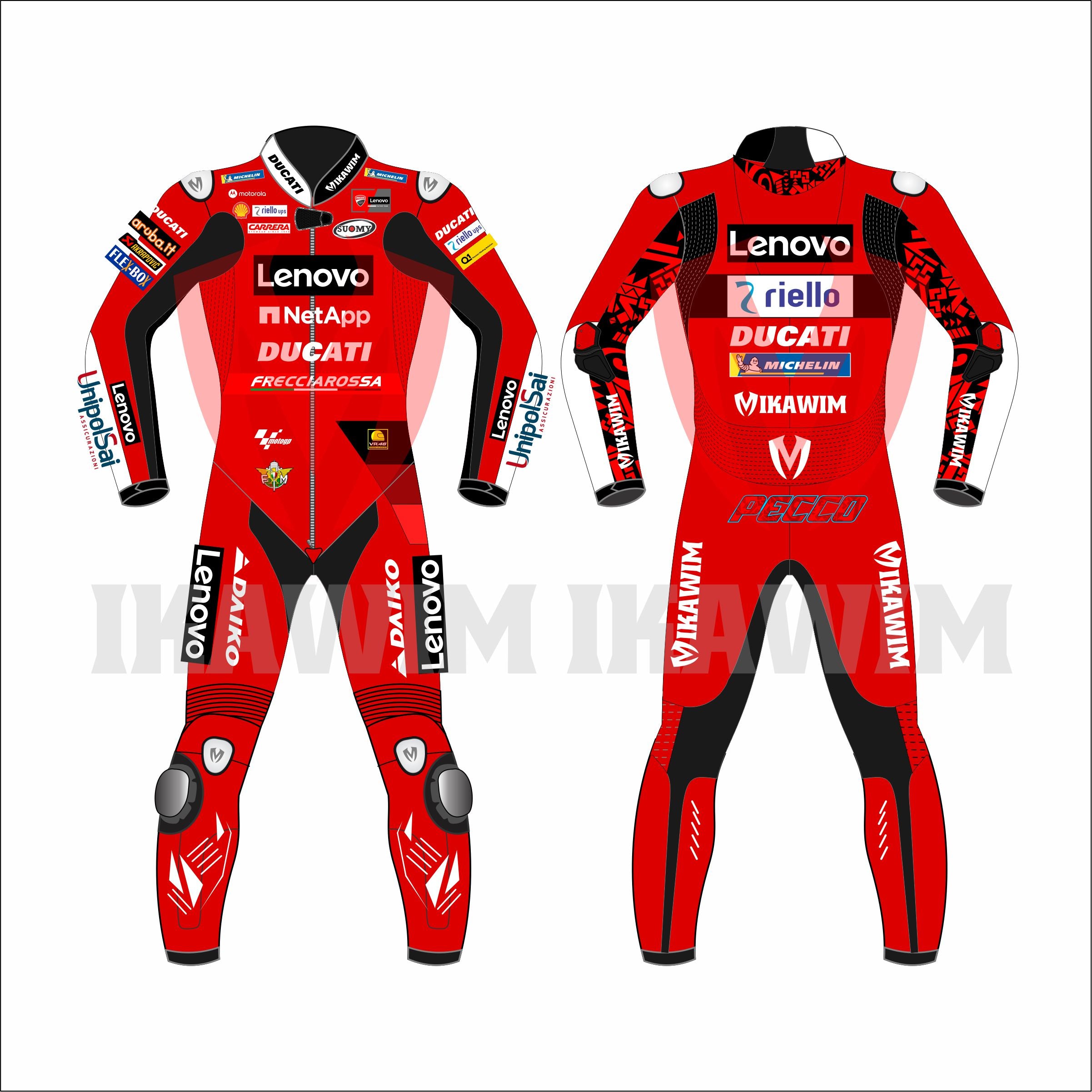 DUCATI JACK MILLER 2022 MOTOR BIKE RACING LEATHER SUIT