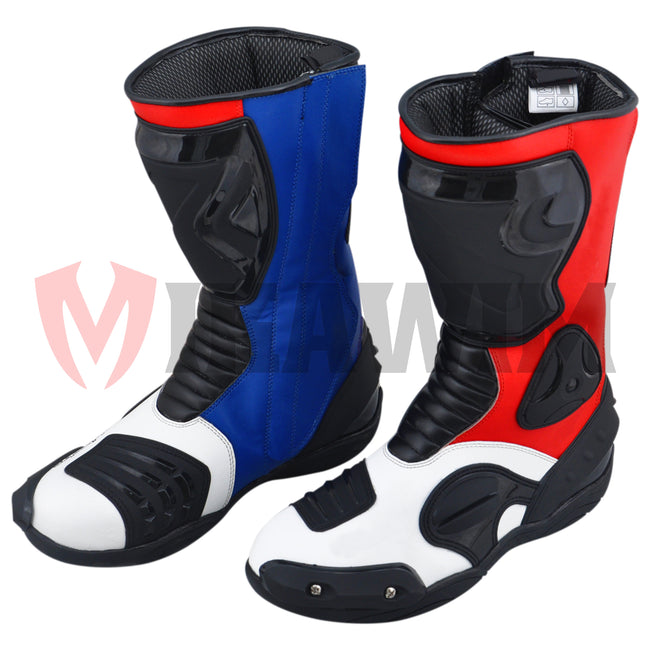 Red Black Motorbike Racing Boots