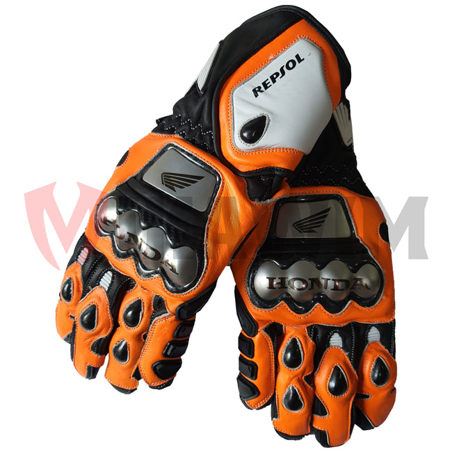 Honda Repsol Motorbike Racing Leather Gloves