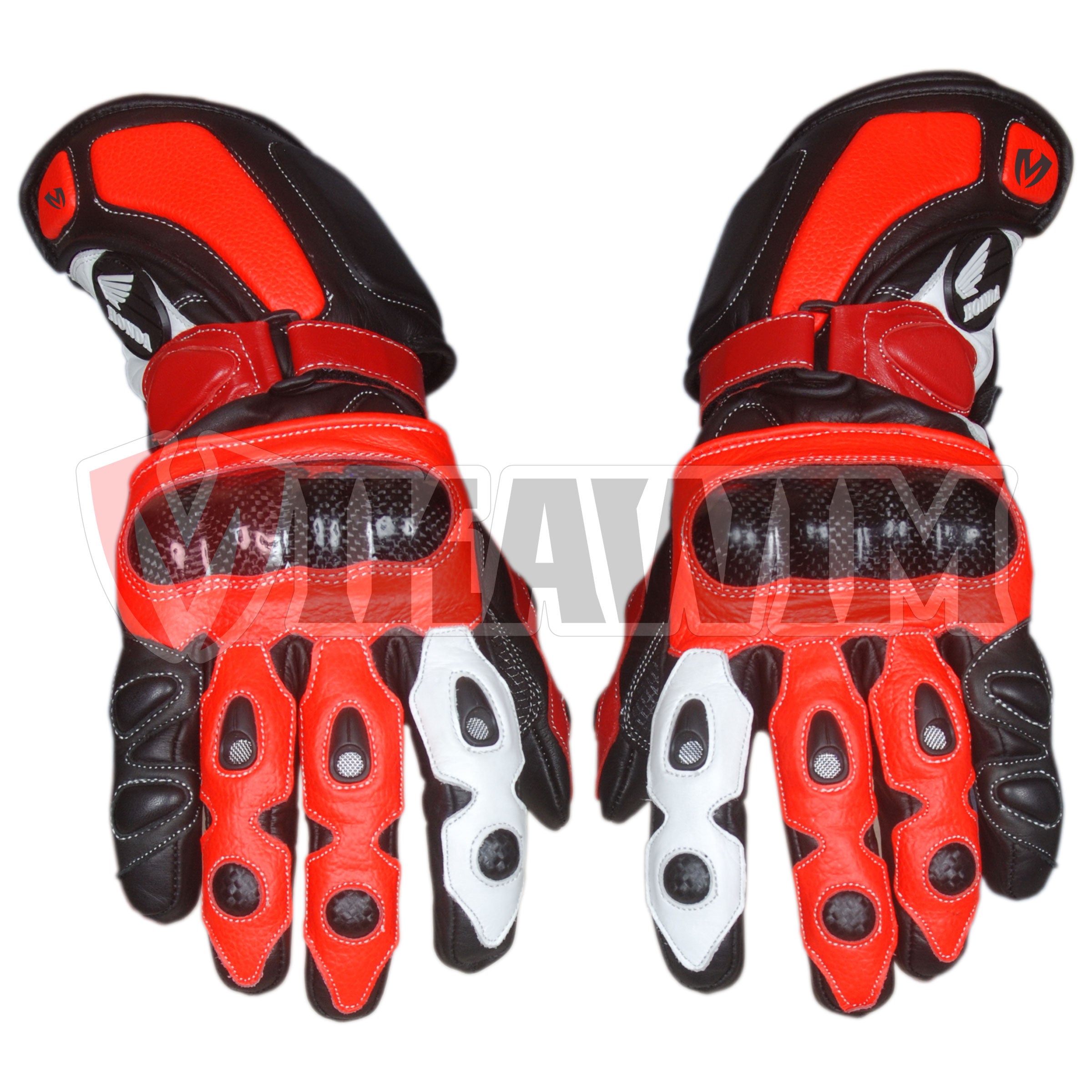 Honda Repsol Motorbike Racing Leather Gloves