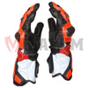 Honda Repsol Orange Motorbike Racing Leather Gloves