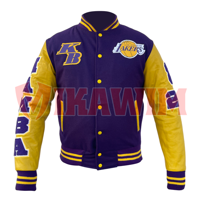 Kobe Bryant Los Angeles Lakers Basketball Varsity Wool Jacket Letterman Bomber