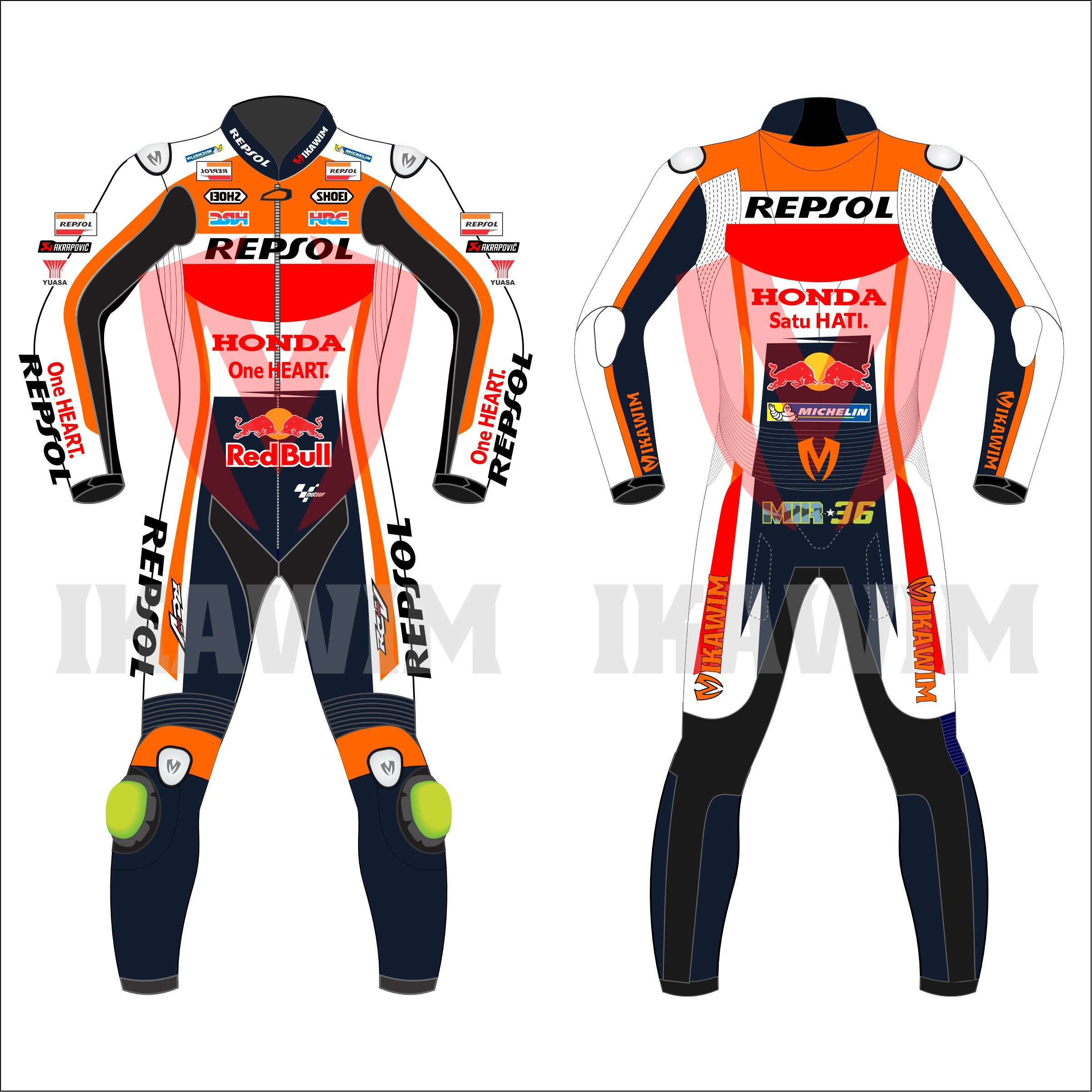 JOAN MIR REPSOL HONDA MOTOGP 2023 MOTORBIKE RACING LEATHER SUIT