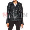 Leather Ladies Women Black Classic Bike Jacket