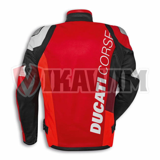 Ducati Corse C6 Motorbike Racing Leather Jacket All Sizes