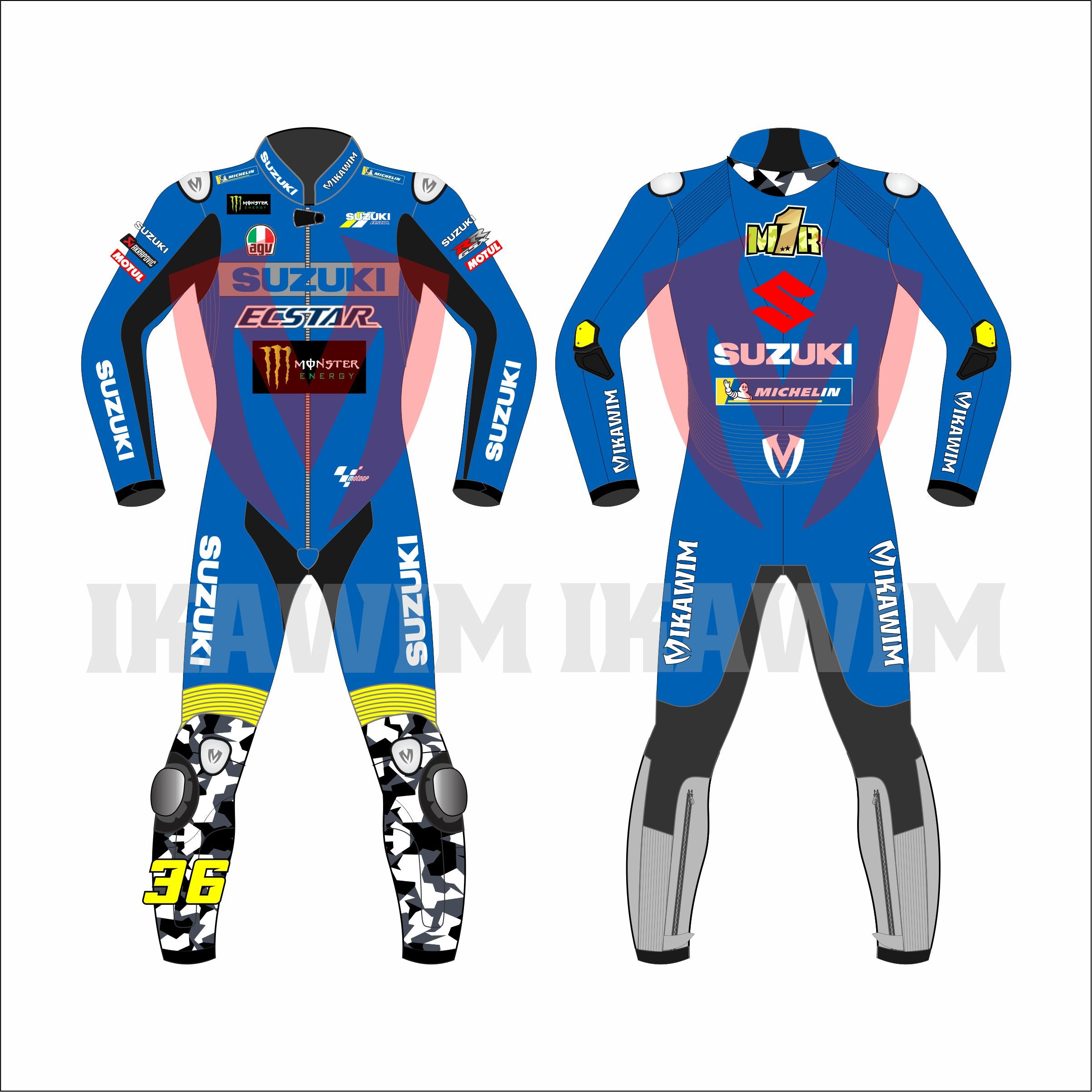 Joan Mir Suzuki MOTOGP 2021 Motrobike Racing Leather Suit