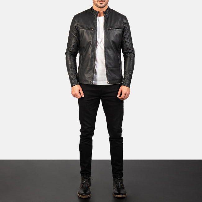 Men's Black Leather Jacket