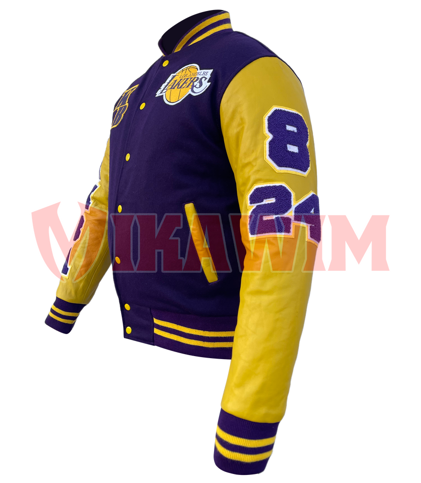 Kobe Bryant Los Angeles Lakers Basketball Varsity Wool Jacket Letterman Bomber