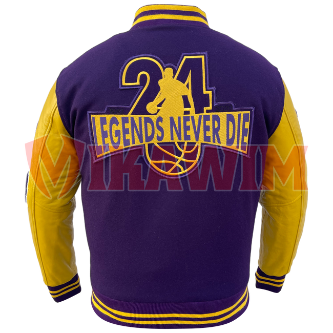 Kobe Bryant Los Angeles Lakers Basketball Varsity Wool Jacket Letterman Bomber