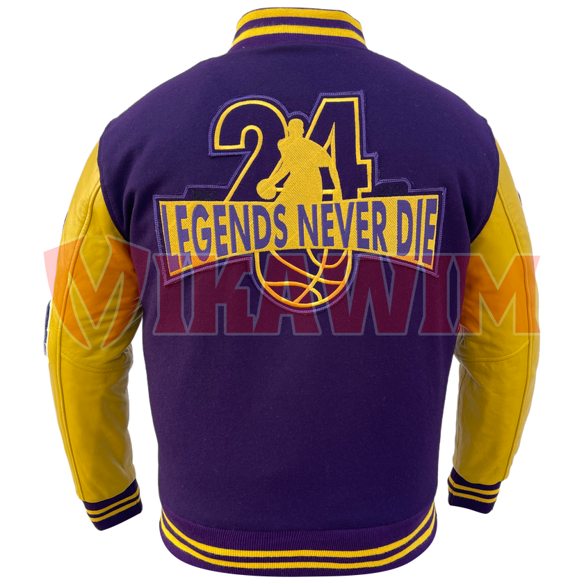 Kobe Bryant Los Angeles Lakers Basketball Varsity Wool Jacket Letterman Bomber