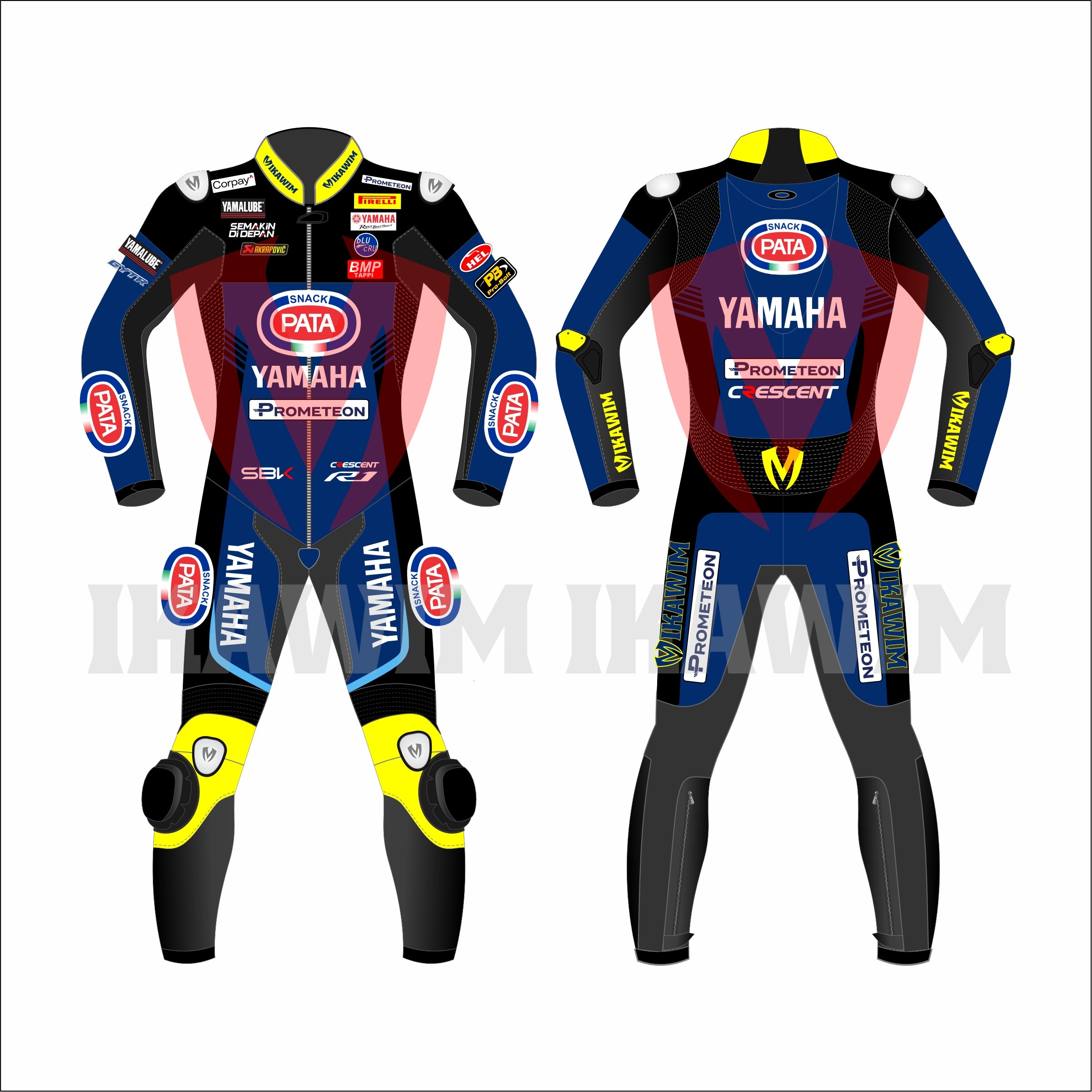 YAMAHA WSBK 2023 MOTORBIKE RACING LEATHER SUIT