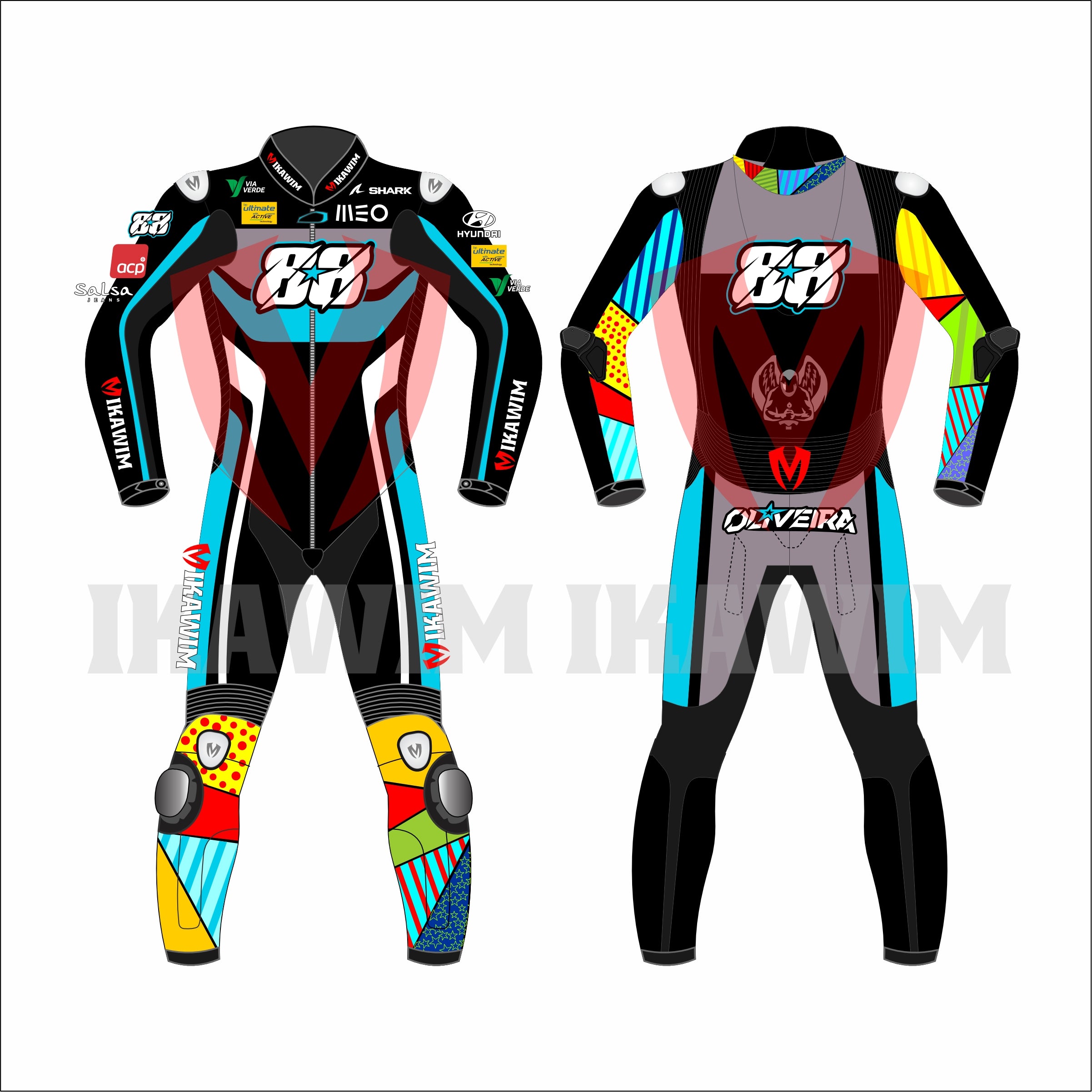 MIGUEL OLIVEIRA WINTER TEST 2023 MOTORBIKE RACING LEATHER SUIT