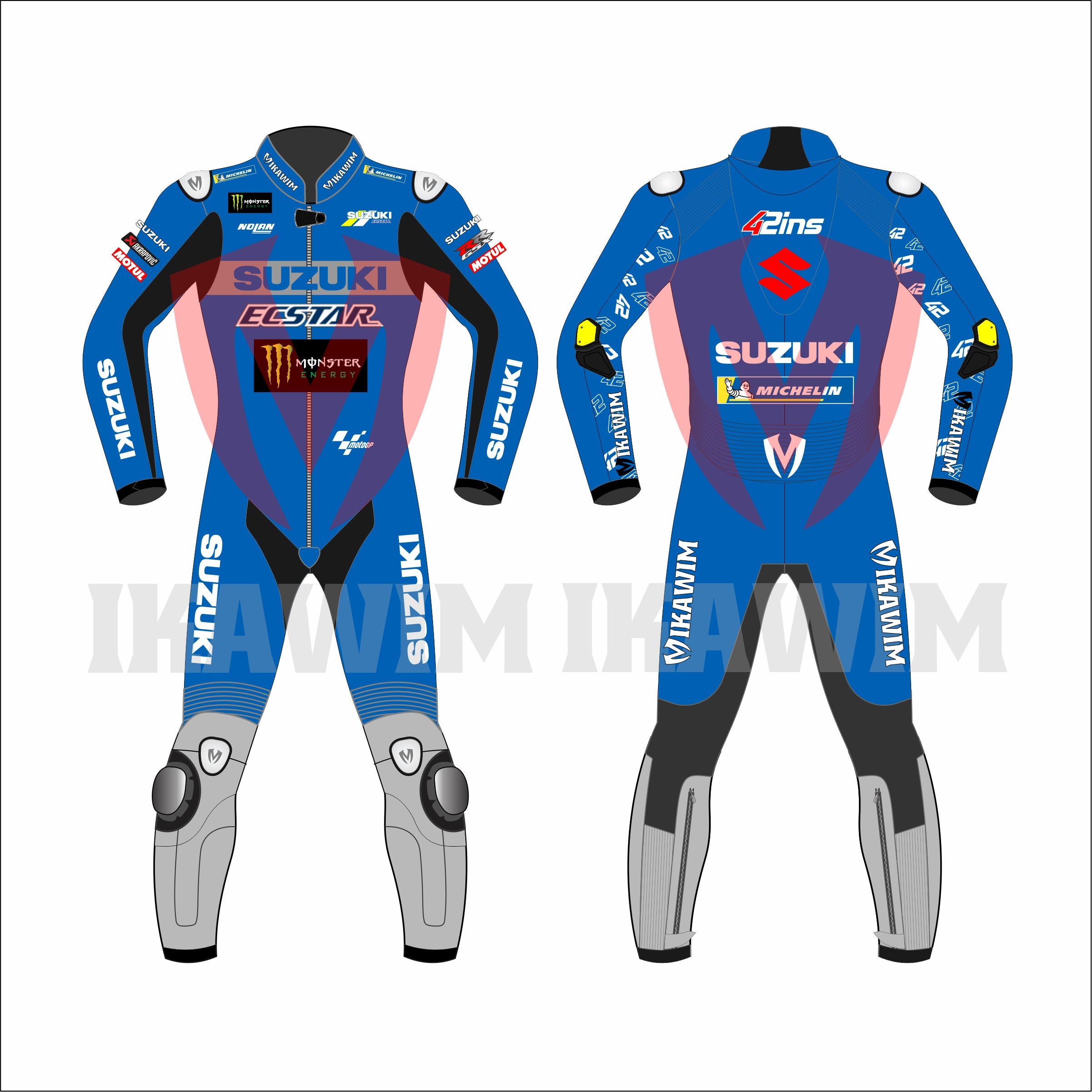 Suzuki Alex Rins 2021 Motrobike Racing Leather Suit