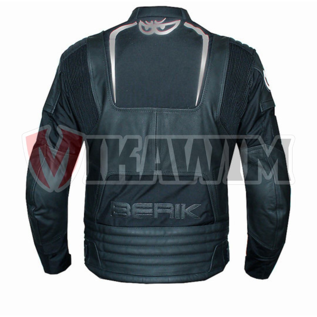 Berik Black 2.0 Motorbike Racing Leather Jacket All Sizes