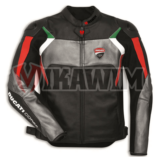 Ducati Corse C3 Motorbike Racing Leather Jacket All Sizes