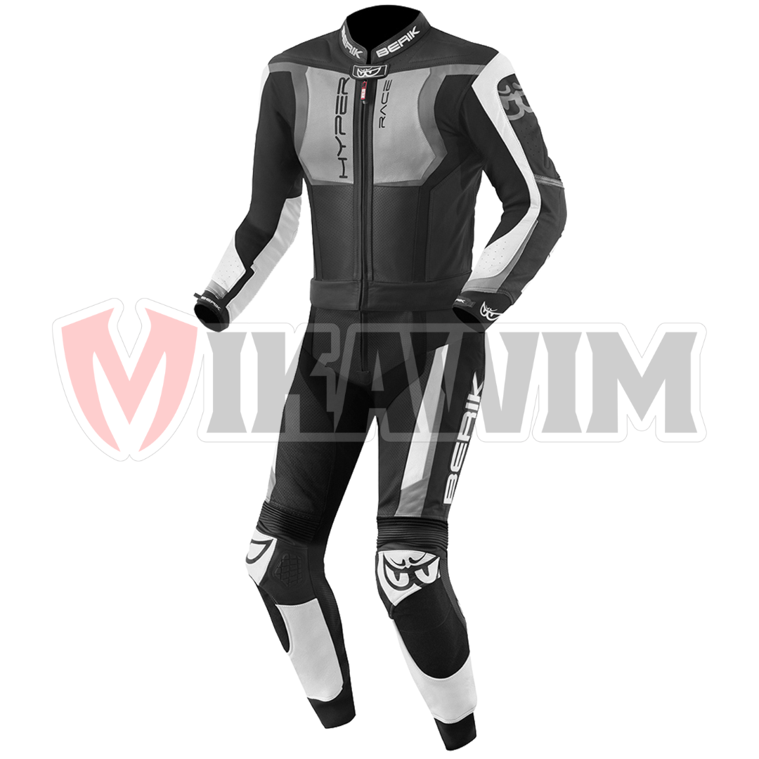 BERIK 2.0 HYPER RACE BLACK MOTORBIKE RACING LEATHER SUIT