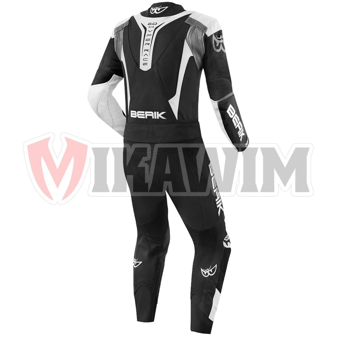 BERIK 2.0 HYPER RACE BLACK MOTORBIKE RACING LEATHER SUIT