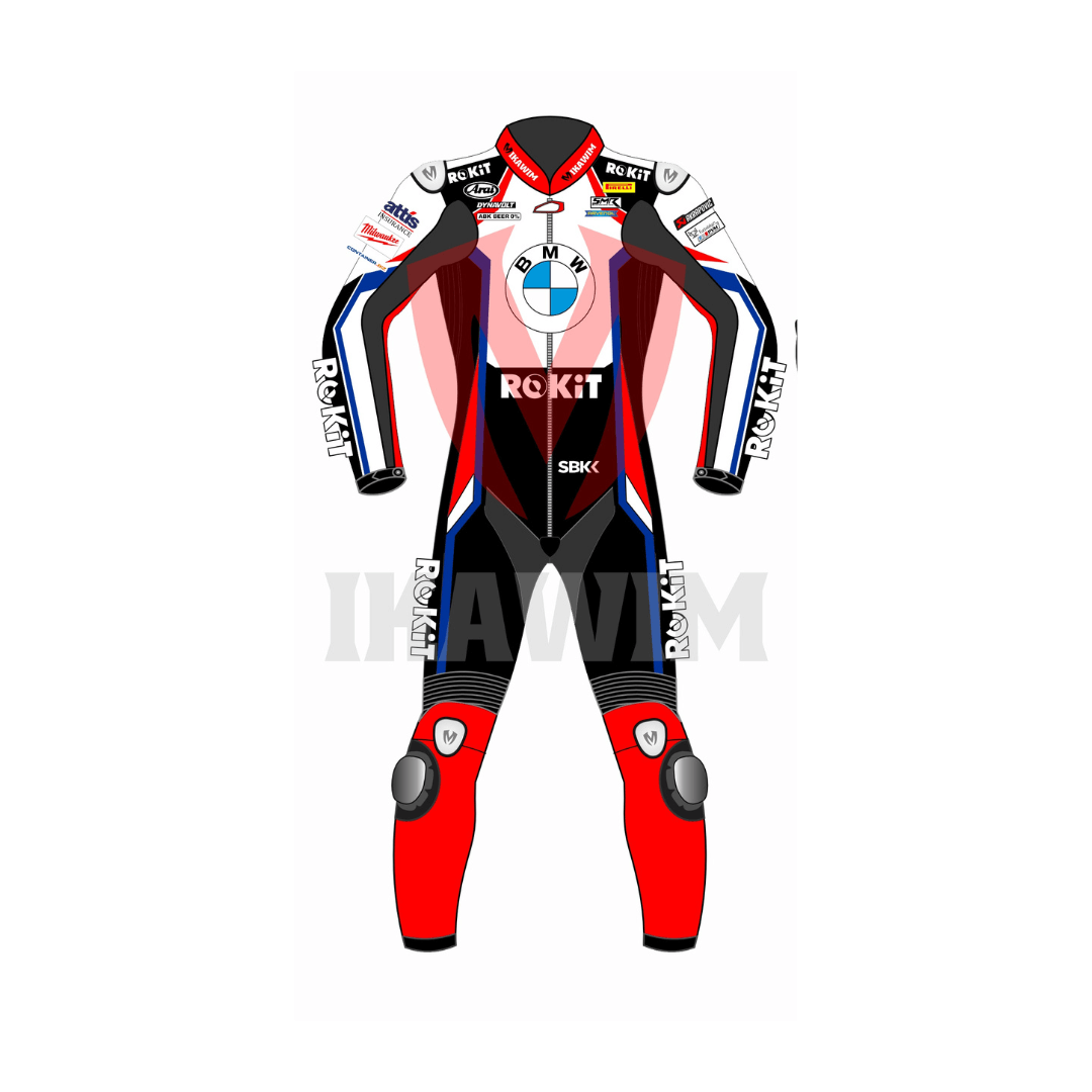 MICHAEL VAN DER MARK BMW WSBK 2023 MOTORBIKE RACING LEATHER SUIT