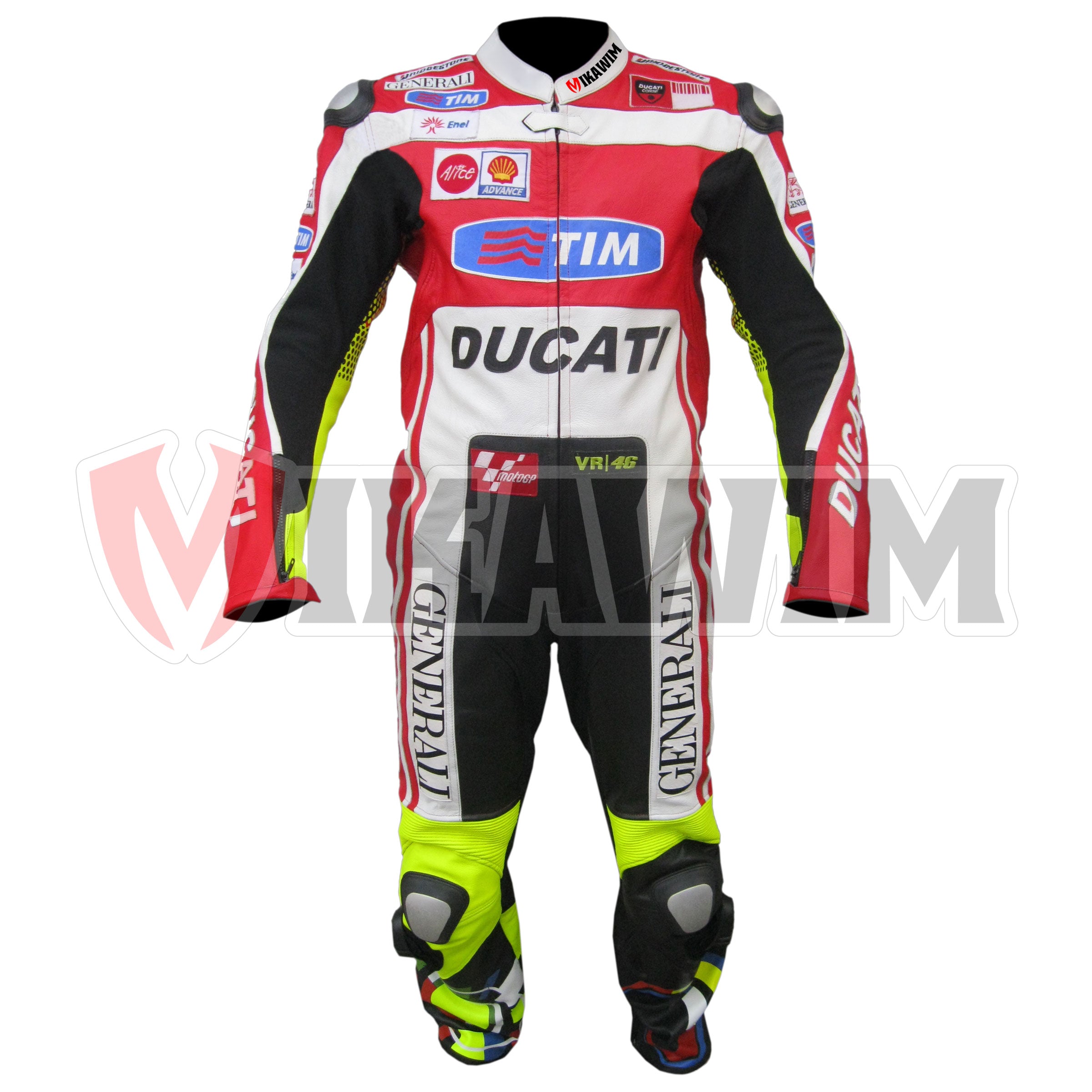 Valentino Rossi Ducati Motorbike Racing Leather Suit