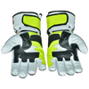 Motorbike Racing Leather Gloves White Yellow