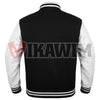 Elevate your fashion game with our Black White Varsity Jacket