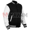 Elevate your fashion game with our Black White Varsity Jacket