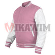 Elevate Your Fashion Game with a Pink And White Varsity Jacket