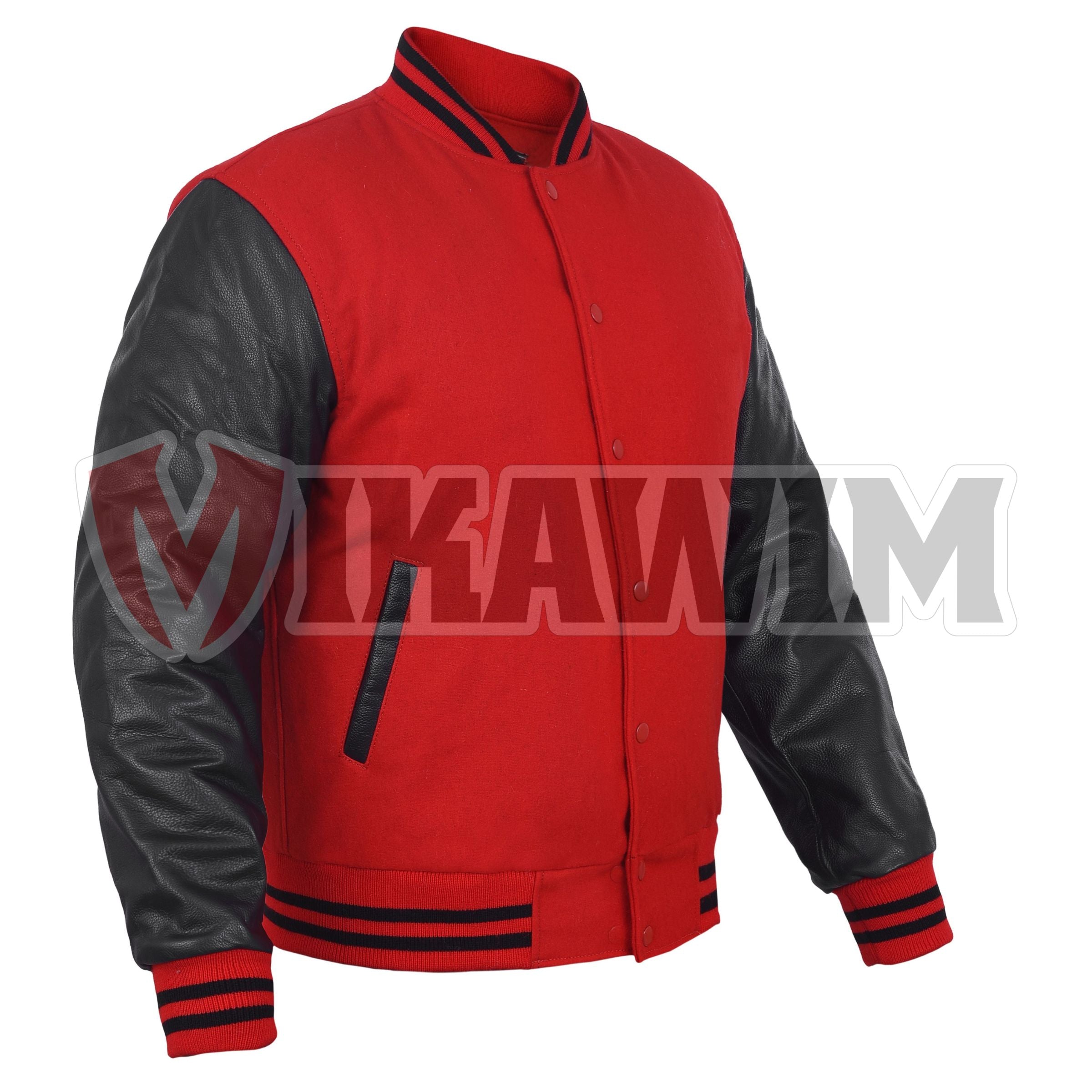 Elevate Your Fashion Game with a Black And Red Varsity Jacket