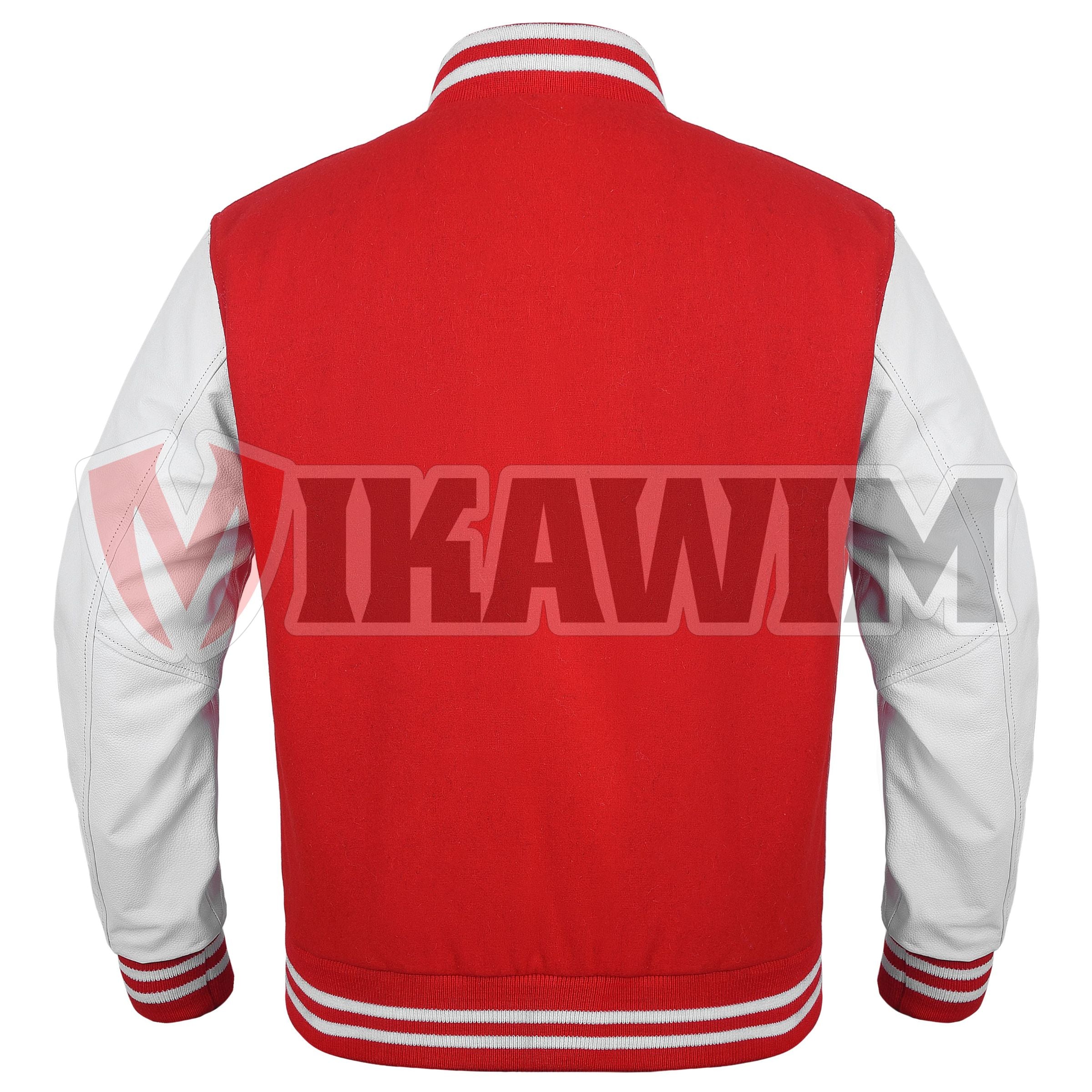 Elevate your fashion game with our Red White Varsity Jacket